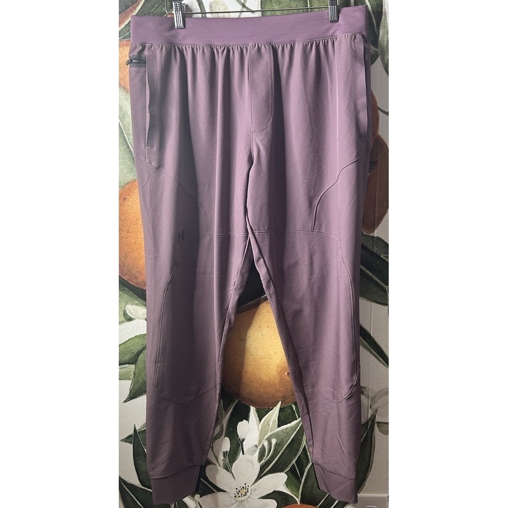 Under Armour Unstoppable Jogger Pants Mens  XL Pull on Jogger Drawstring Mauve